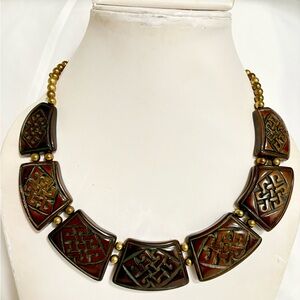 Handmade Endless love knot Auspicious Necklace